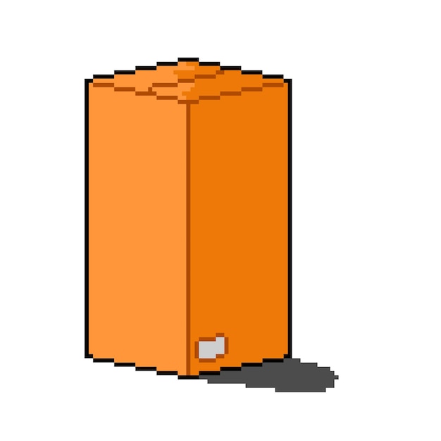 hohe Lieferbox im Pixel-Art-Stil