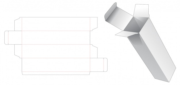 Hohe verpackungsschachtel gestanzte schablone