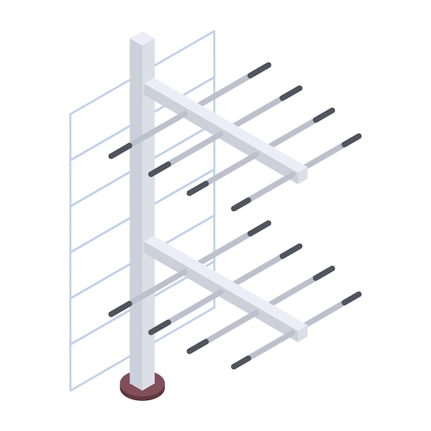 Holen sie sich dieses isometrische symbol eines antennenturms