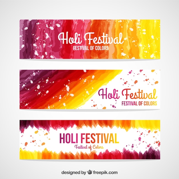 Vektor holi festival banner-sammlung