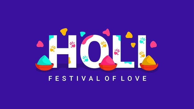 Vektor holi festival banner vorlage indischer feiertag