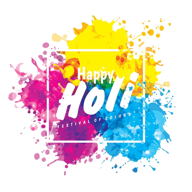 Holi-Frühlingsfest des Farbengestaltungselements