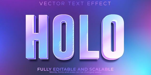 Holo-Texteffekt, editierbarer glänzender und leuchtender Textstil
