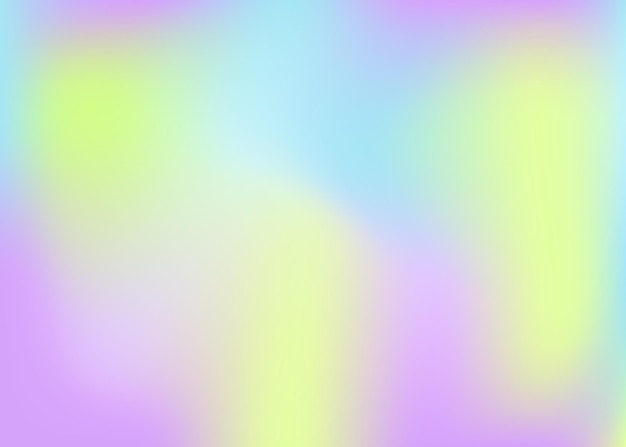 Holografischer Farbverlauf in Pastelltönen, moderner Regenbogenhintergrund, abstrakte Unschärfe des Regenbogens, mehrfarbiger Vektor st