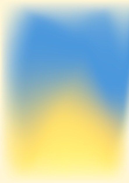 Holografischer gradientenhintergrund y2k ästhetische ukraine-flaggenfarben blau und gelb
