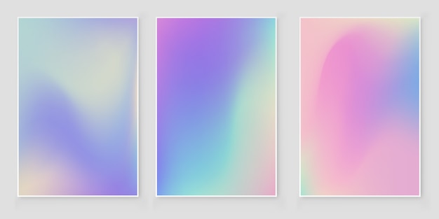 Holographische folie farbverlauf schillernden cover abstrakte cover set