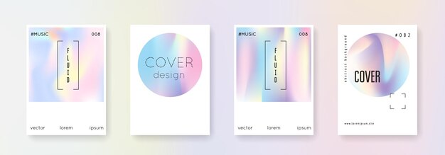 Holographisches Cover-Set Abstrakte Hintergründe