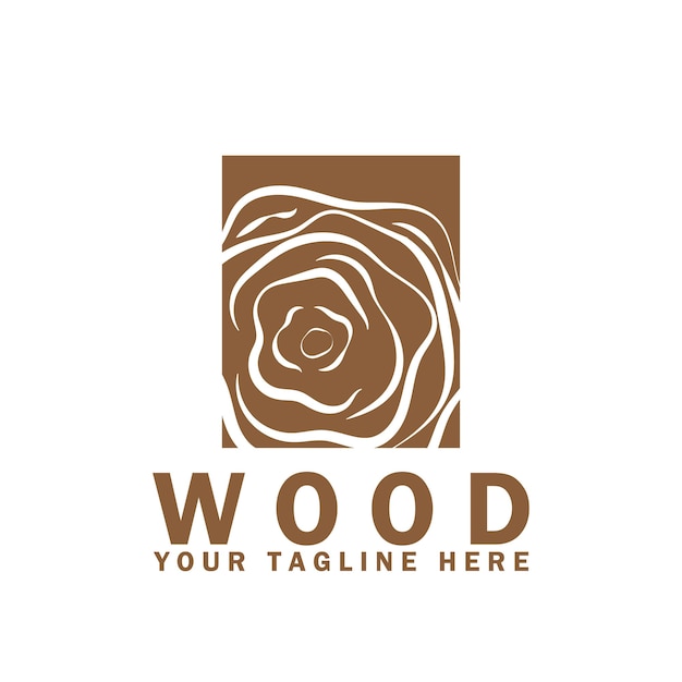Holz-logo-symbol-vorlage vektor-illustration-vorlage-design