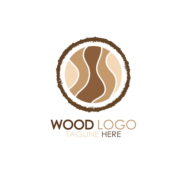 Holz logo vorlage symbol illustration design vektor verwendet für holzfabriken holzplantagen protokollverarbeitung holzmöbel holzlager mit einem modernen minimalistischen konzept