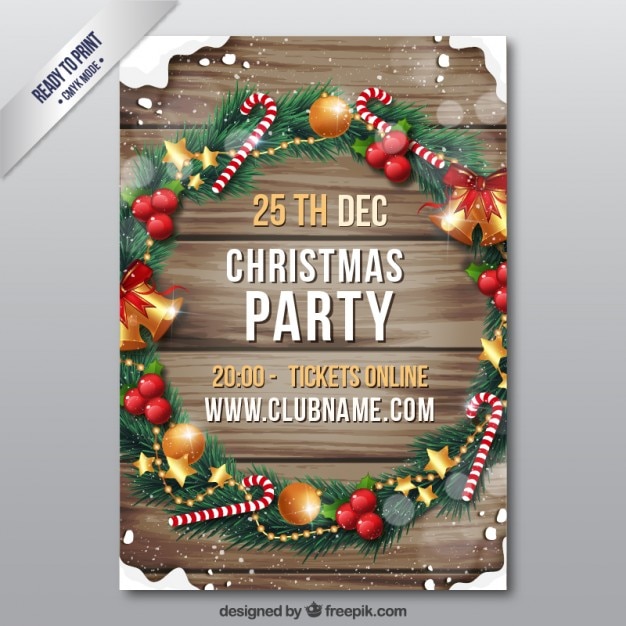 Holz Weihnachten Flyer