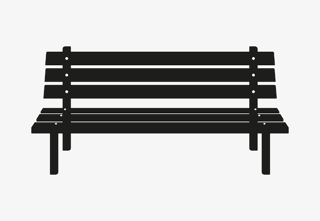 Holzbank stuhl sitzmöbel silhouette illustration