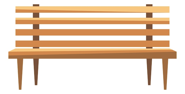 Holzbank-symbol. vorderansicht des parksitzes