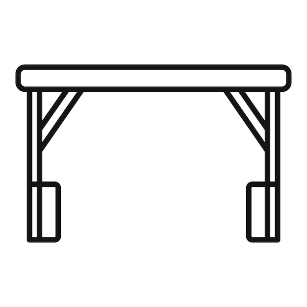 Holzbarriere, die den Eingang schützt und ein einfaches Design hat