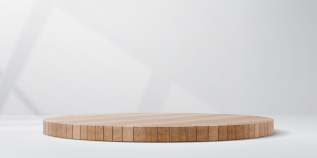 Holzboden Podium Bühne runde Holzplattform