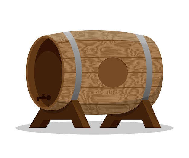 Holzfässer Alkoholfass Getränkebehälter Holzfass Symbol Fass für Wein Rum Bier