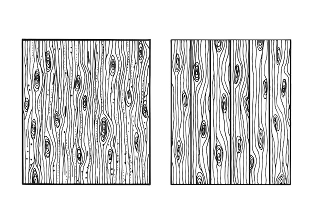 Holzfaser-Textur-Set-Vektor