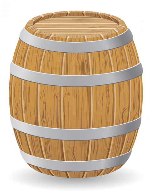 Holzfass-Vektor-Illustration