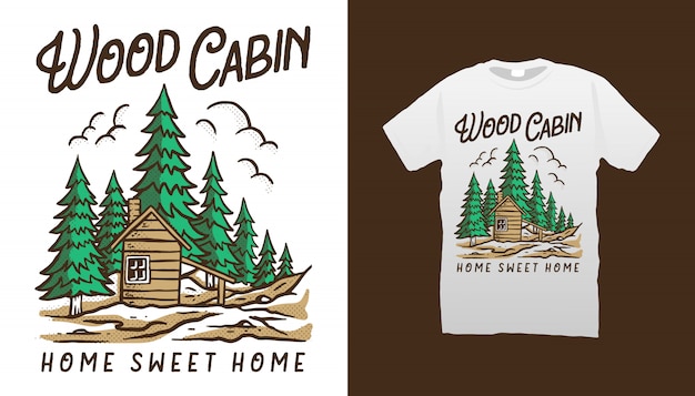 Holzkabine t-shirt design