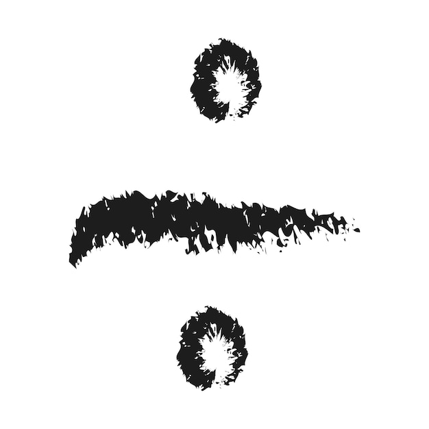 Holzkohle-Abteilungszeichen Handgezeichnetes Doodle