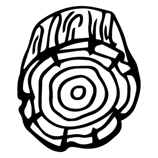 Vektor holzscheit-symbol. übergeben sie gezogene vektorillustration in der gekritzelskizzenart, die auf weißem hintergrund lokalisiert wird.