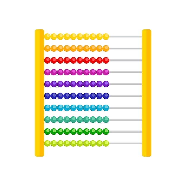 Holzspielzeug Abakus für Kinder, Vektorillustration