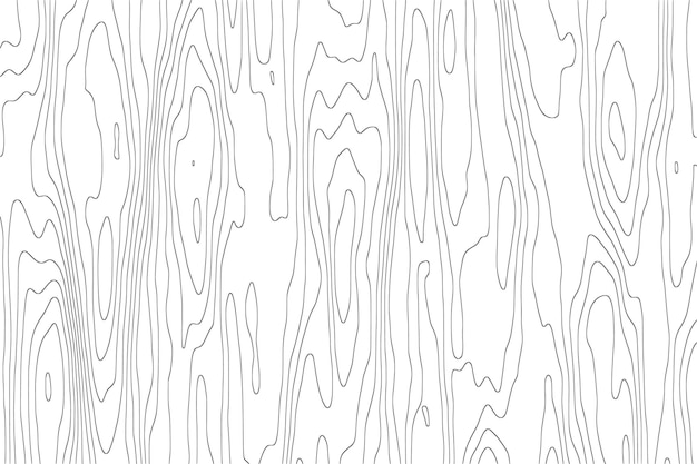 Holzstrukturimitation, schwarze linien auf weißem hintergrund, vektordesign