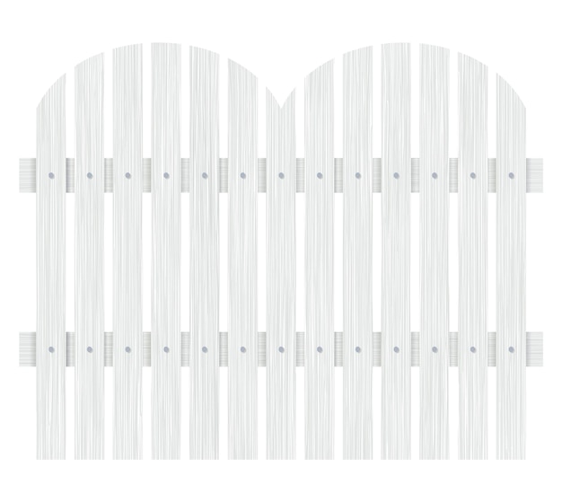 Holzzaun-design ländliche zaunbrettkonstruktion im flachen stil umschließende planken yards barriere bauernhof oder landhaus grenze isoliert auf weißem hintergrund