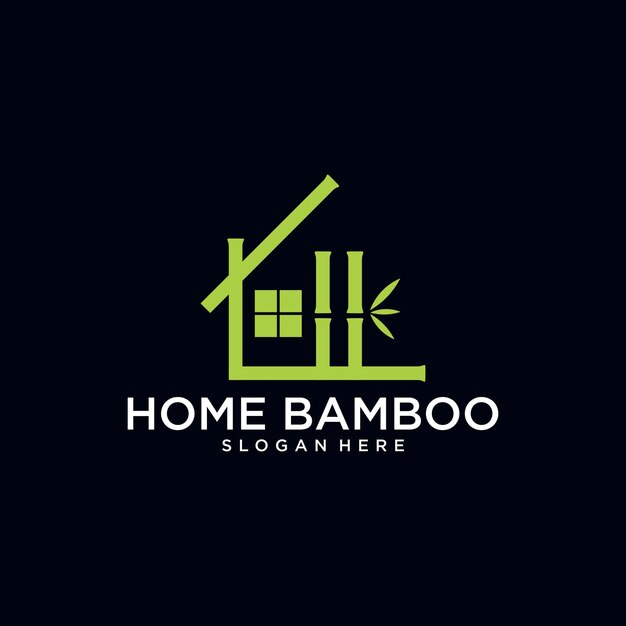 Vektor home-bambus-logo-design