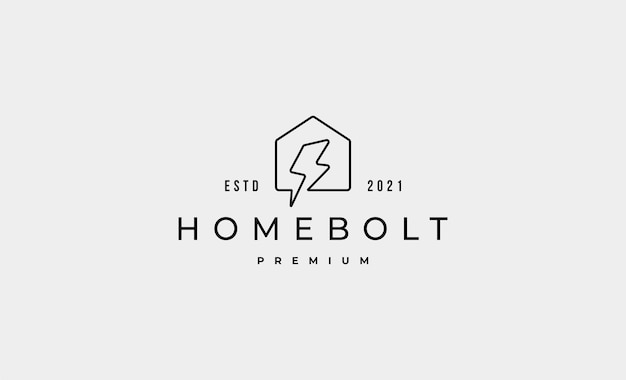Home bolt logo vektor design icon illustration