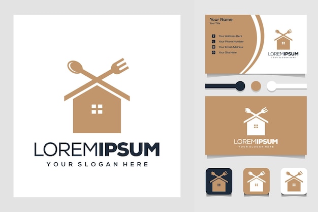 Home food modernes logo design visitenkartenvorlage