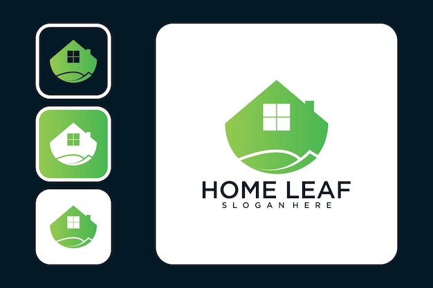 Home leaf modernes logo-design