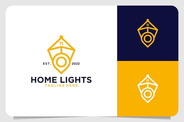 Home light line art logo-design