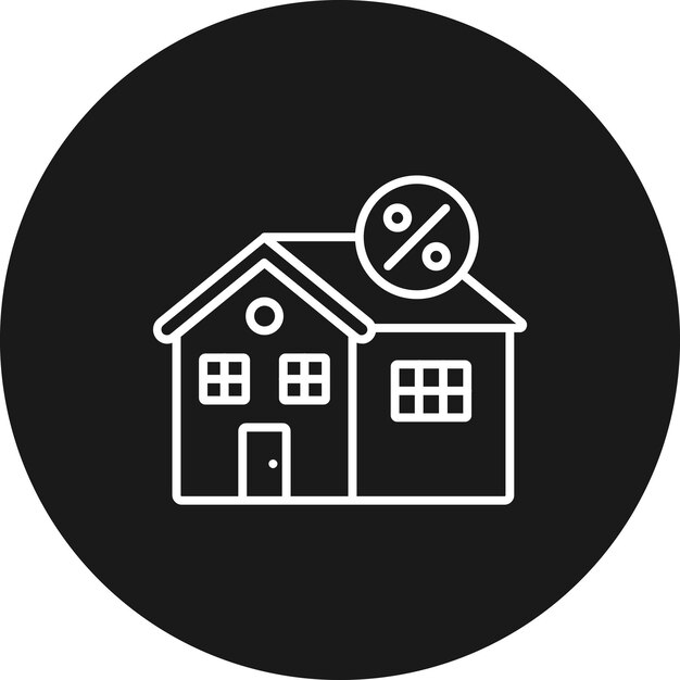 Home loan-vektor-symbol kann für immobilien-symbole verwendet werden