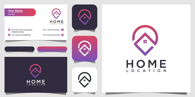 Home location logo design und visitenkarte