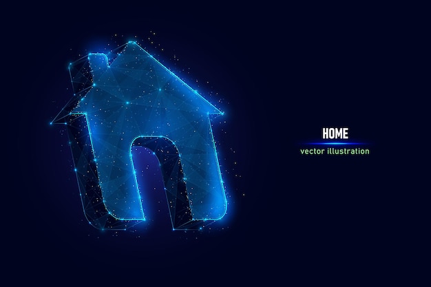 Home Low-Poly-Vektor-Illustration
