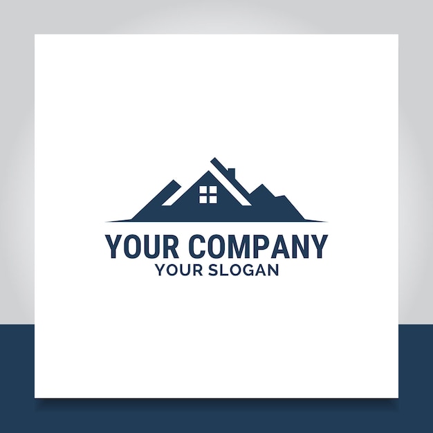 Home mountain logo design kieferndach für reisende campingvilla
