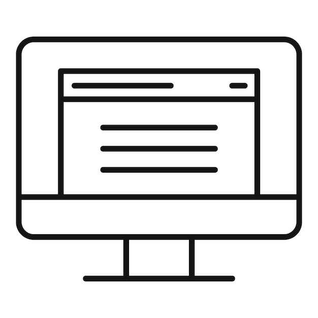 Home-Office-Website-Symbol Umriss Home-Office-Website-Vektorsymbol für Webdesign isoliert auf weißem Hintergrund