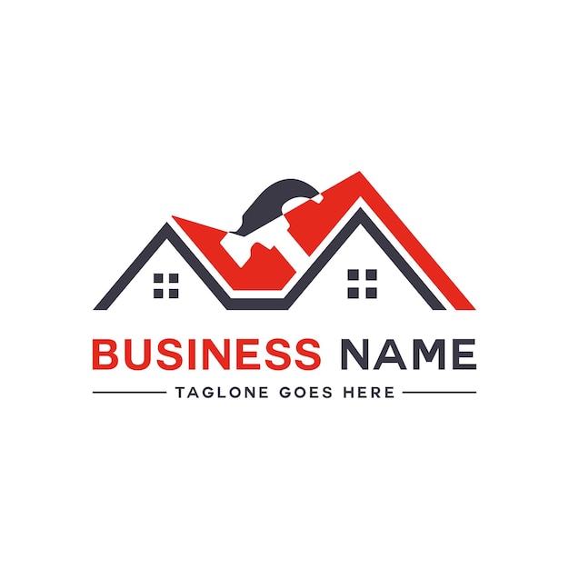 Home repair logo design heimwerker home logo