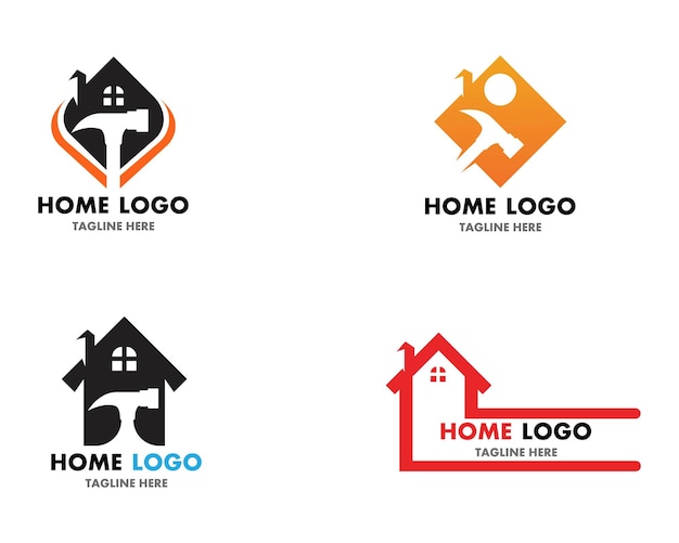 Home repair logo vektorvorlage und symbol