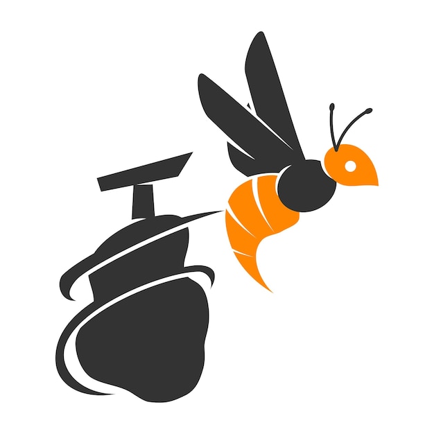 Honey bee tiere logo vektor symbol illustration markenidentität