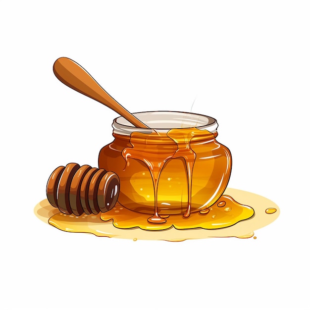 Vektor honig nahrung vektor biene gesunde organische süße natürliche natur gelbe honigstock flüssige illusion