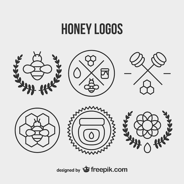 Honig vintage-logo-set