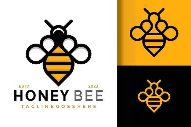 Honigbienen-Buchstabe B-Logo-Vektor-Symbol-Illustration