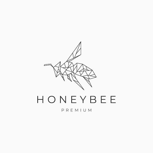 Honigbienen-Logo-Vektor-Icon-Design-Vorlage