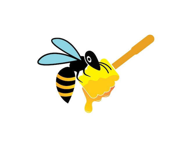 Honigbienen-logo-vorlage vektor-symbol-illustration