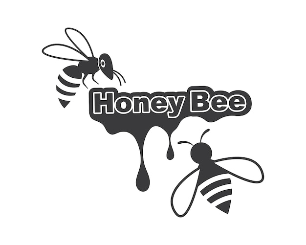 Honigbienen-logo-vorlage vektor-symbol-illustration