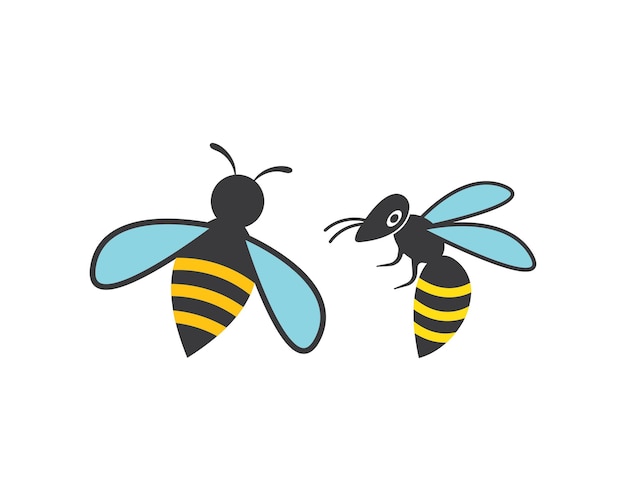 Honigbienen-logo-vorlage vektor-symbol-illustration