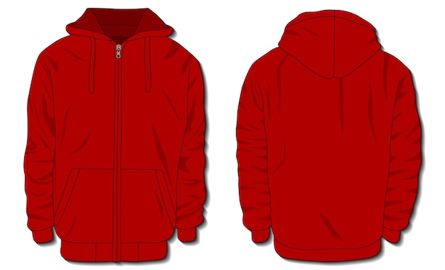 Hoodie jacke mit reißverschluss mockup vorlage