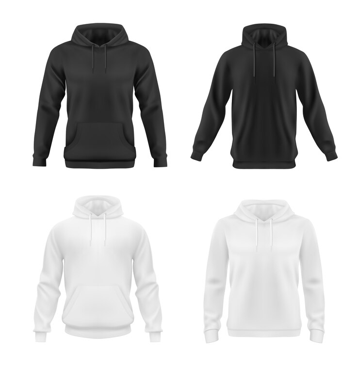 Vektor hoodie, sweatshirt-modell für männer oder frauen