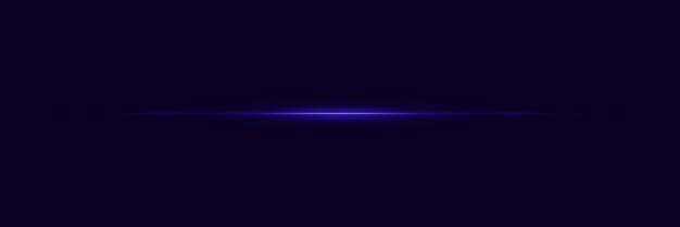 Horizontale Highlight-Linie Horizontale dynamische Linien Neon-Laser auf dunklem Hintergrund